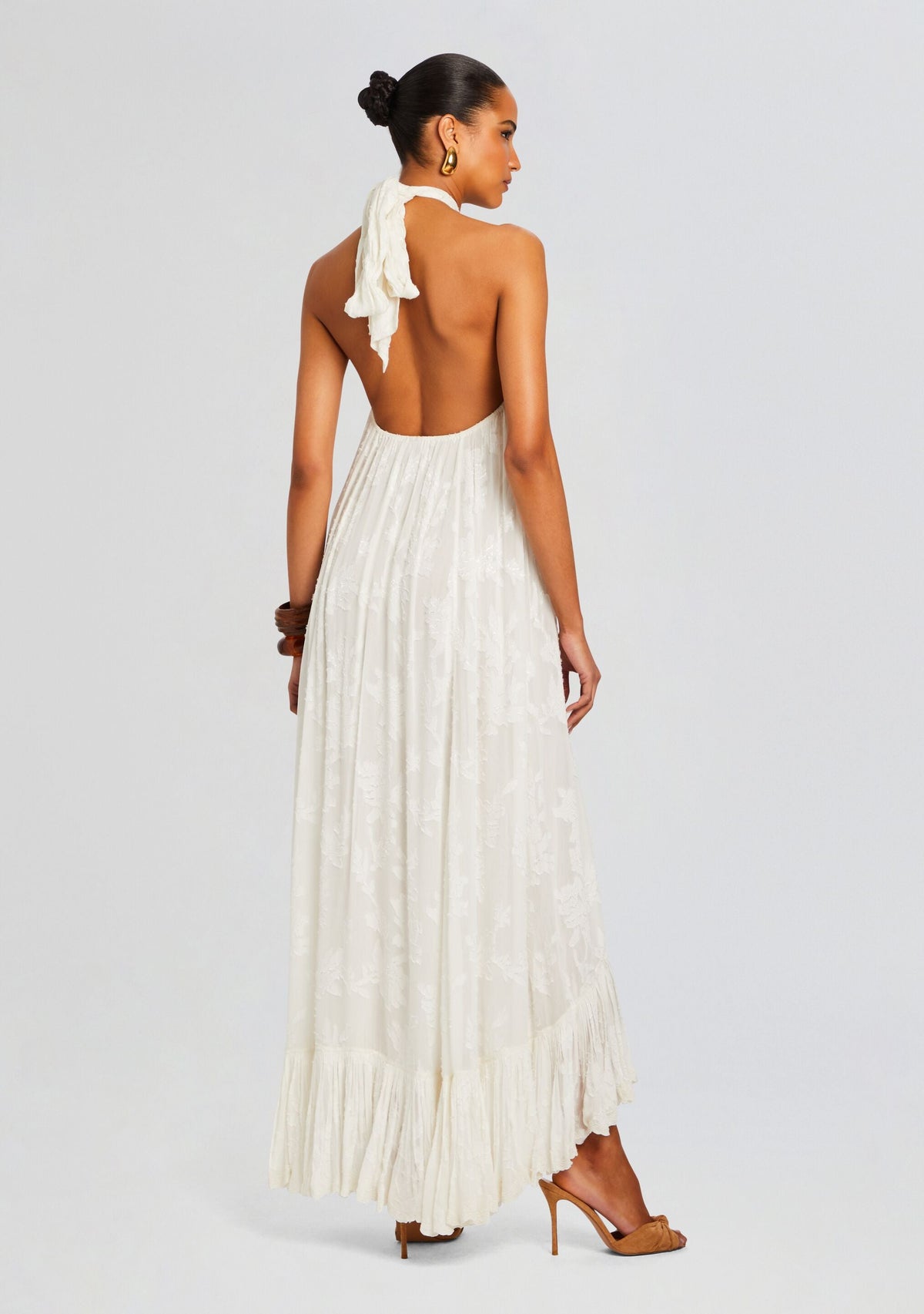 Nera Long Dress by Hemant & Nandita in White, product image 4