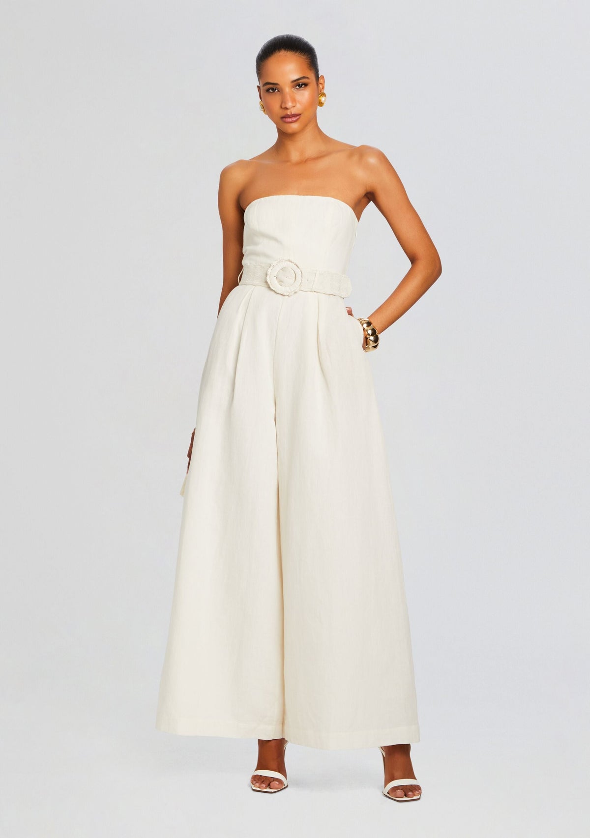 Nera Jumpsuit by Hemant & Nandita in White, product image 1