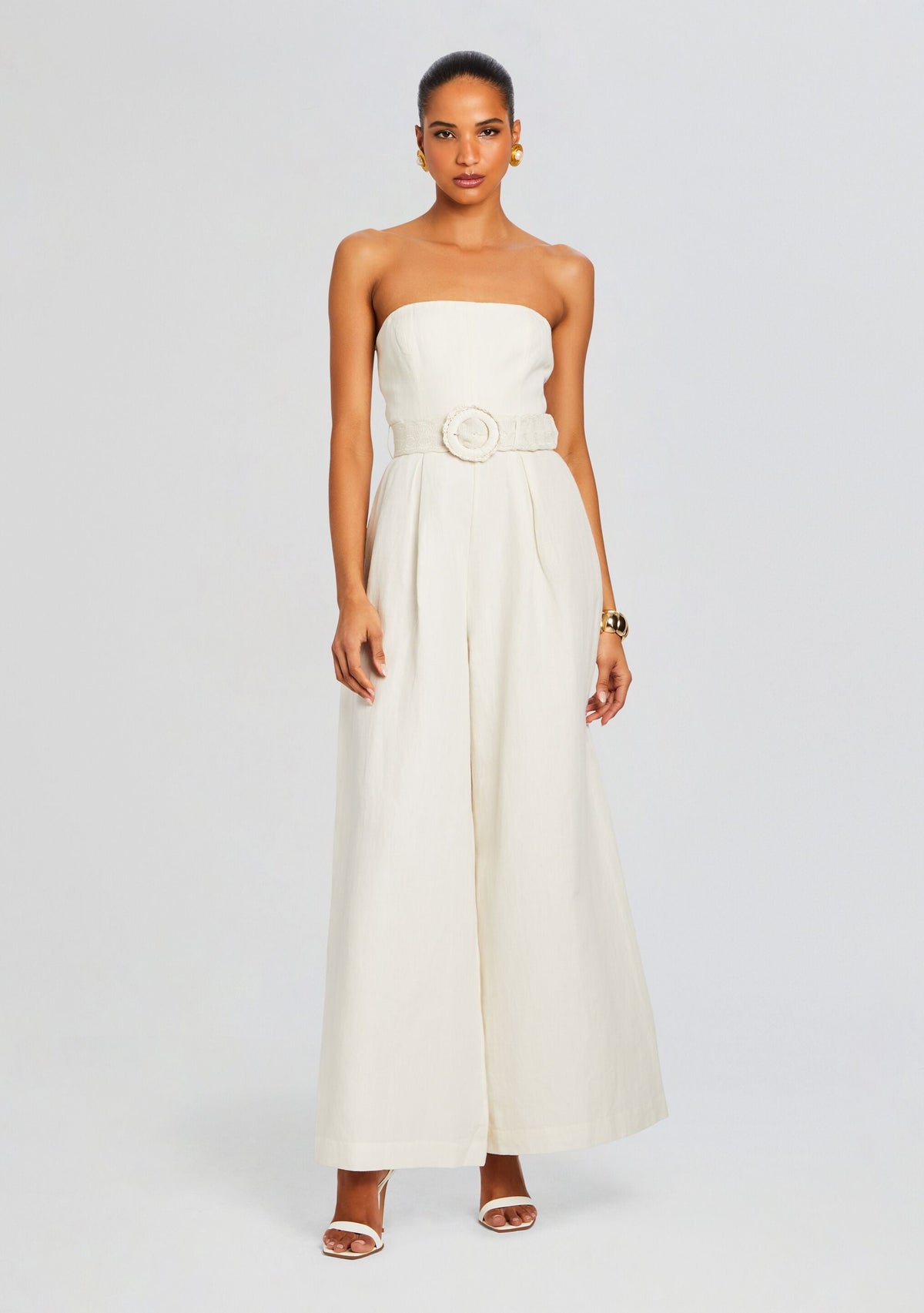 Nera Jumpsuit by Hemant & Nandita in White, product image 5