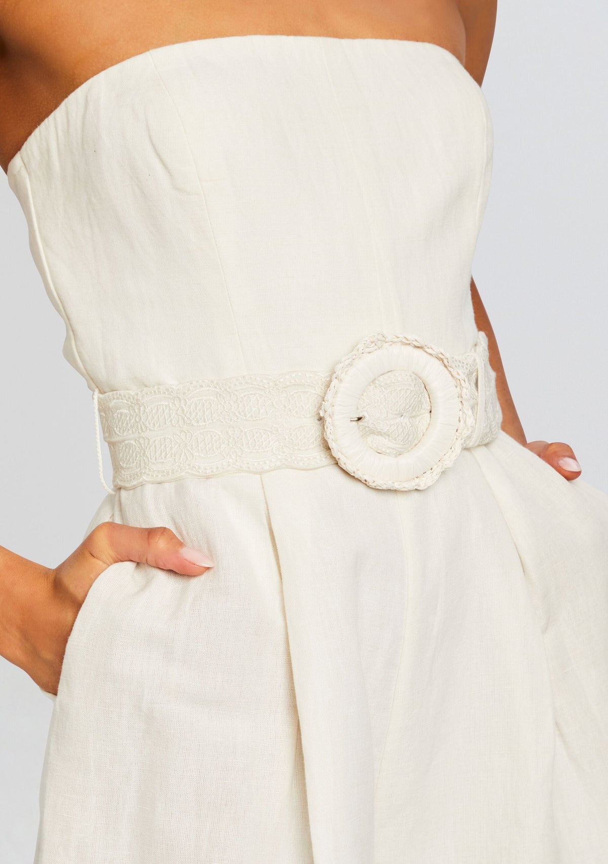 Nera Jumpsuit by Hemant & Nandita in White, product image 2