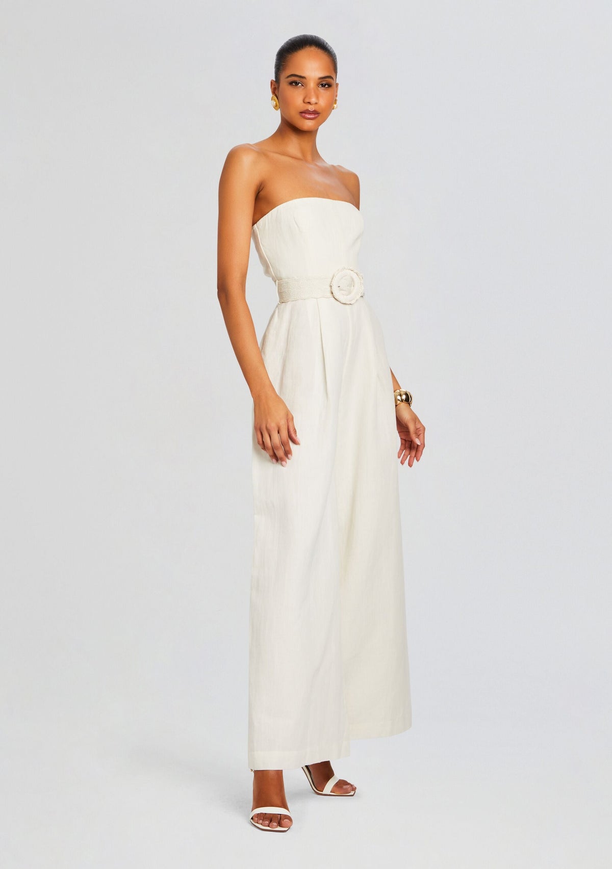 Nera Jumpsuit by Hemant & Nandita in White, product image 3