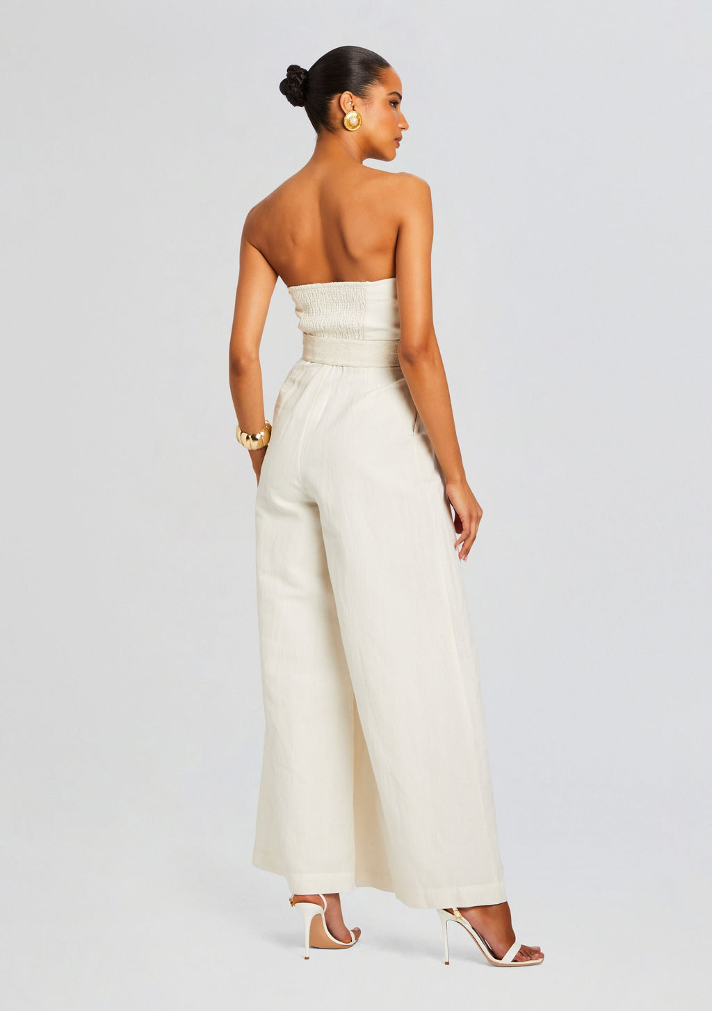 Nera Jumpsuit by Hemant & Nandita in White, product image 4