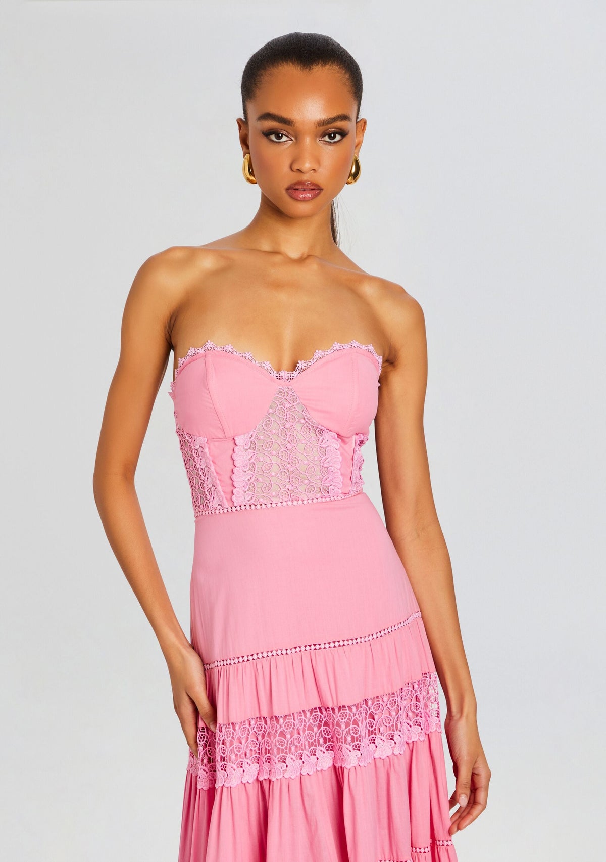 Monnet Long Dress by Charo Ruiz in Rose Quartz, product image 5