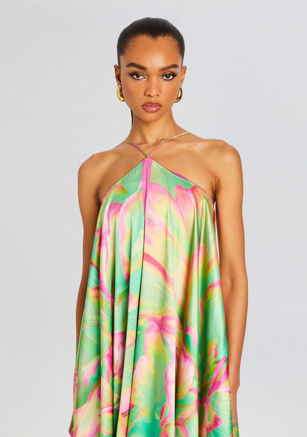 Sangria Silk Dress by retrofête in Mixed Peony, product image 5