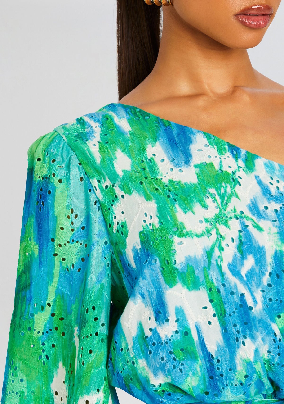 Vida Short Dress by Hemant & Nandita in Blue Green, product image 2