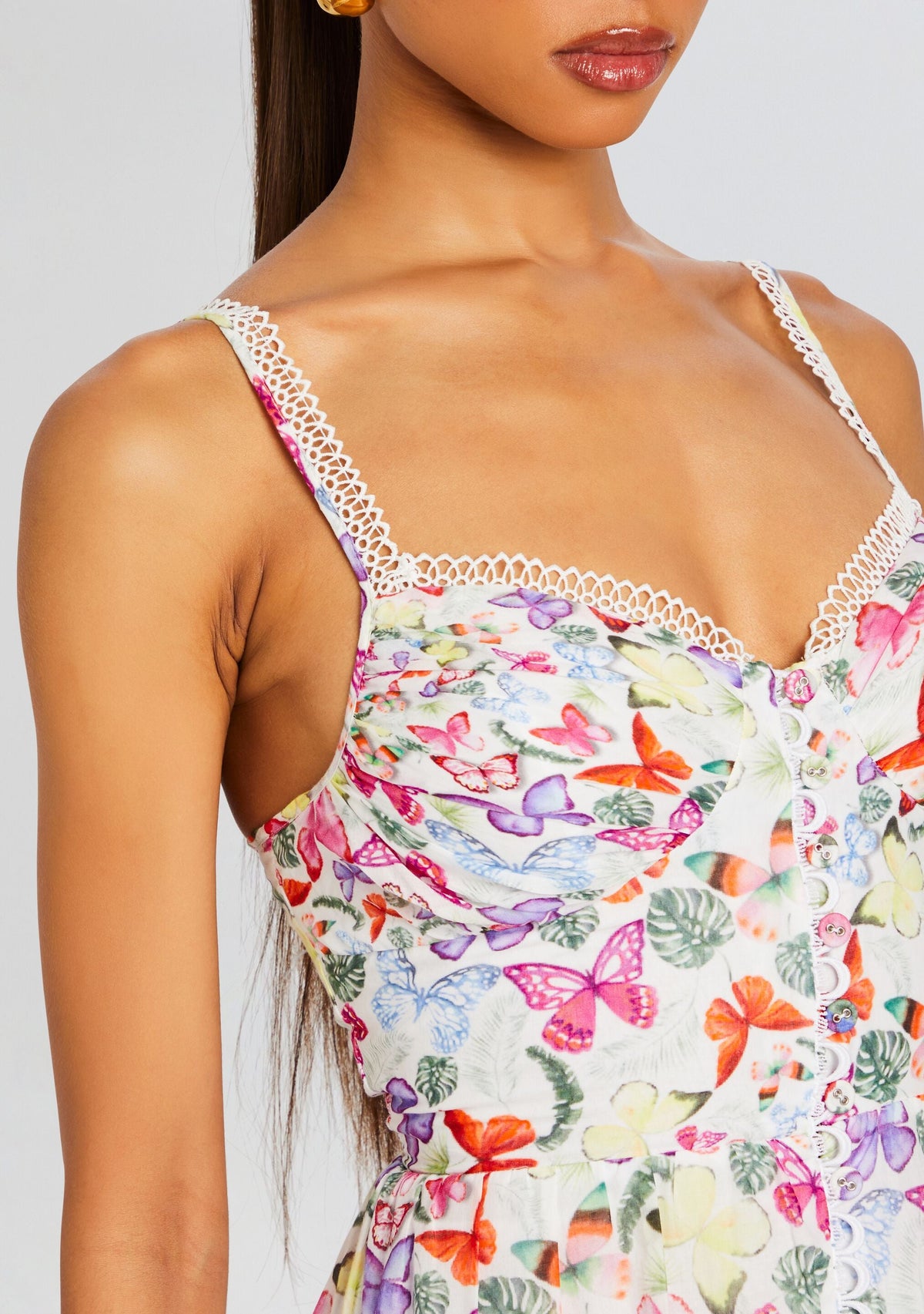 Angy Short Dress by Charo Ruiz in White Borbo, product image 2