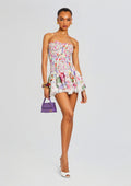 Cusia Short Dress by Charo Ruiz in White Borbo, product image 1