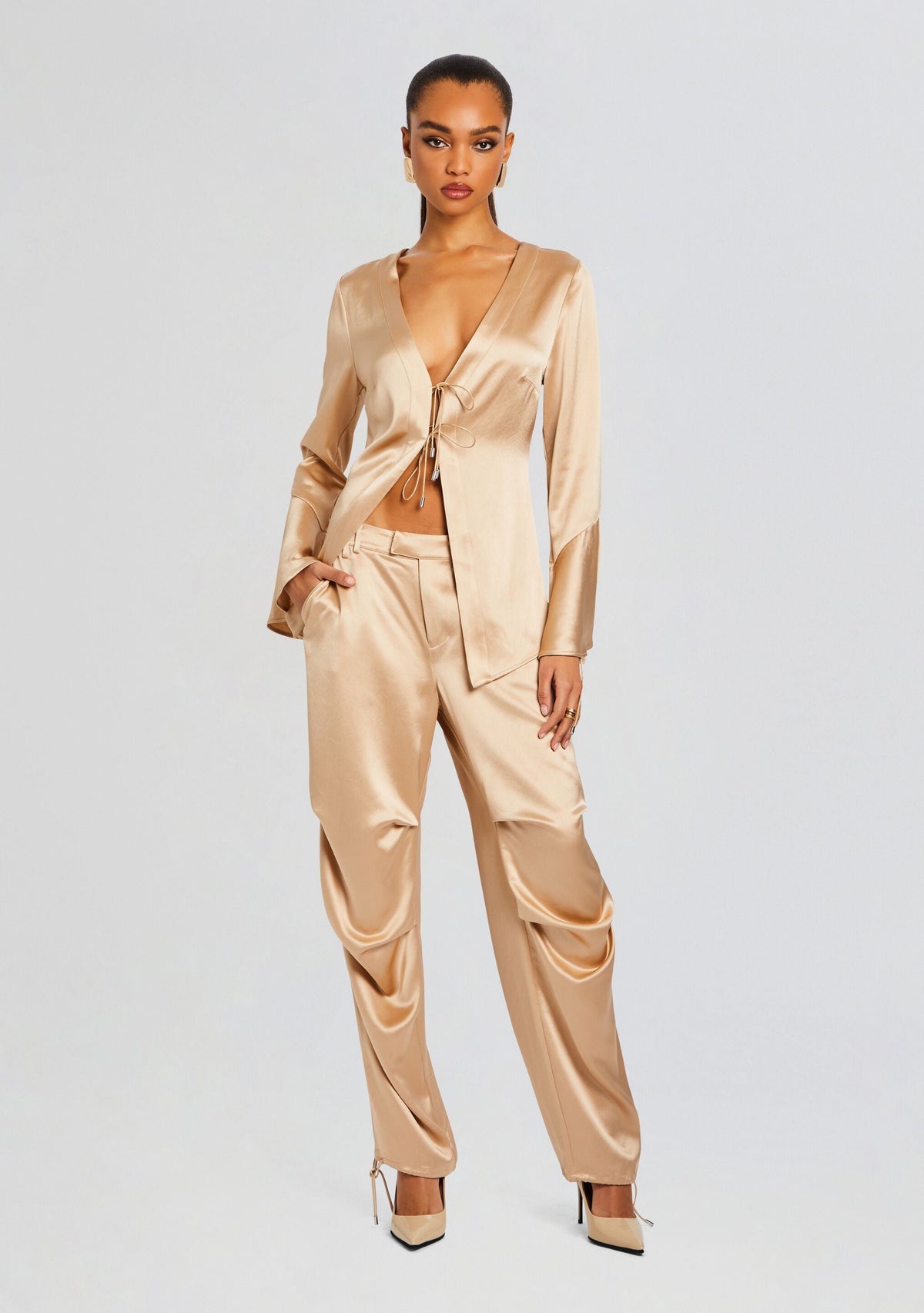 Jenae Pant by retrofête in Nude, product image 2