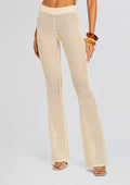 Tish Knit Crochet Pant by SEROYA in Cream, product image 1