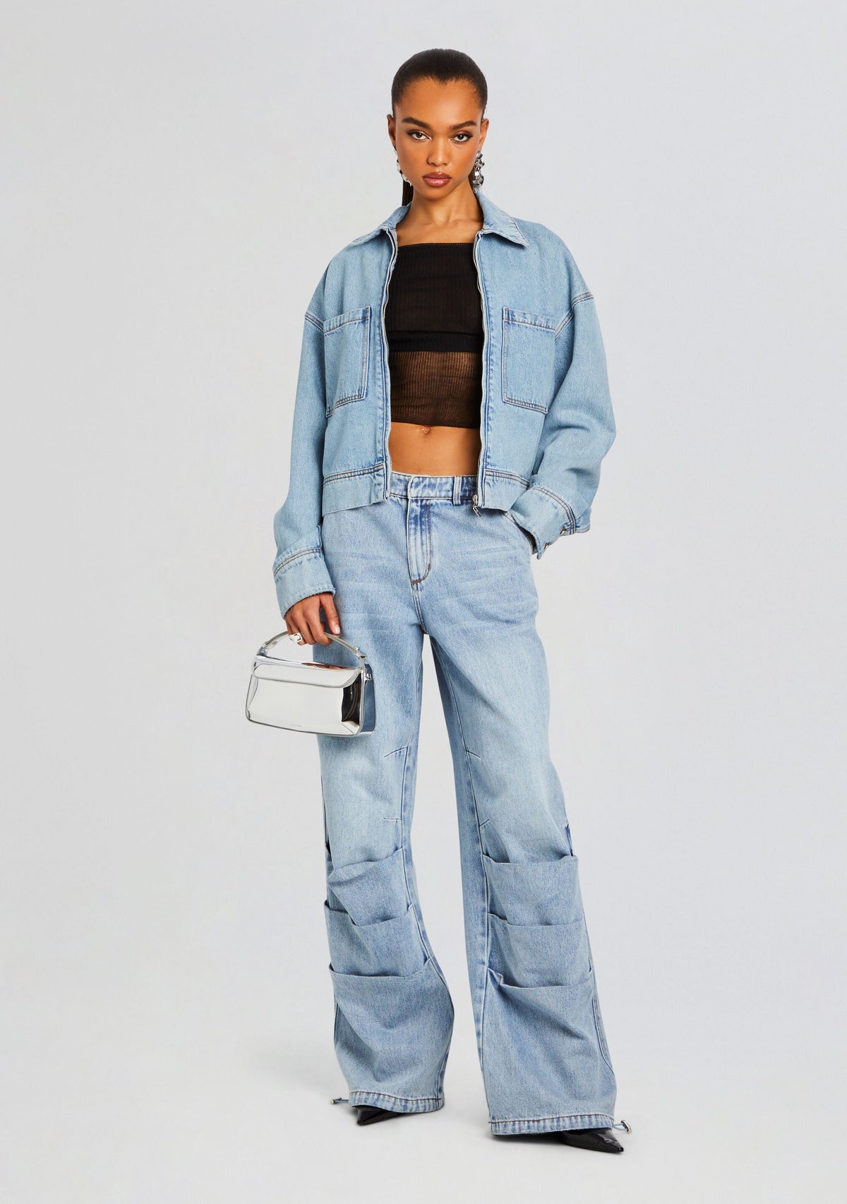 Chelle Ruched Jean by SEROYA in Coastline, product image 5