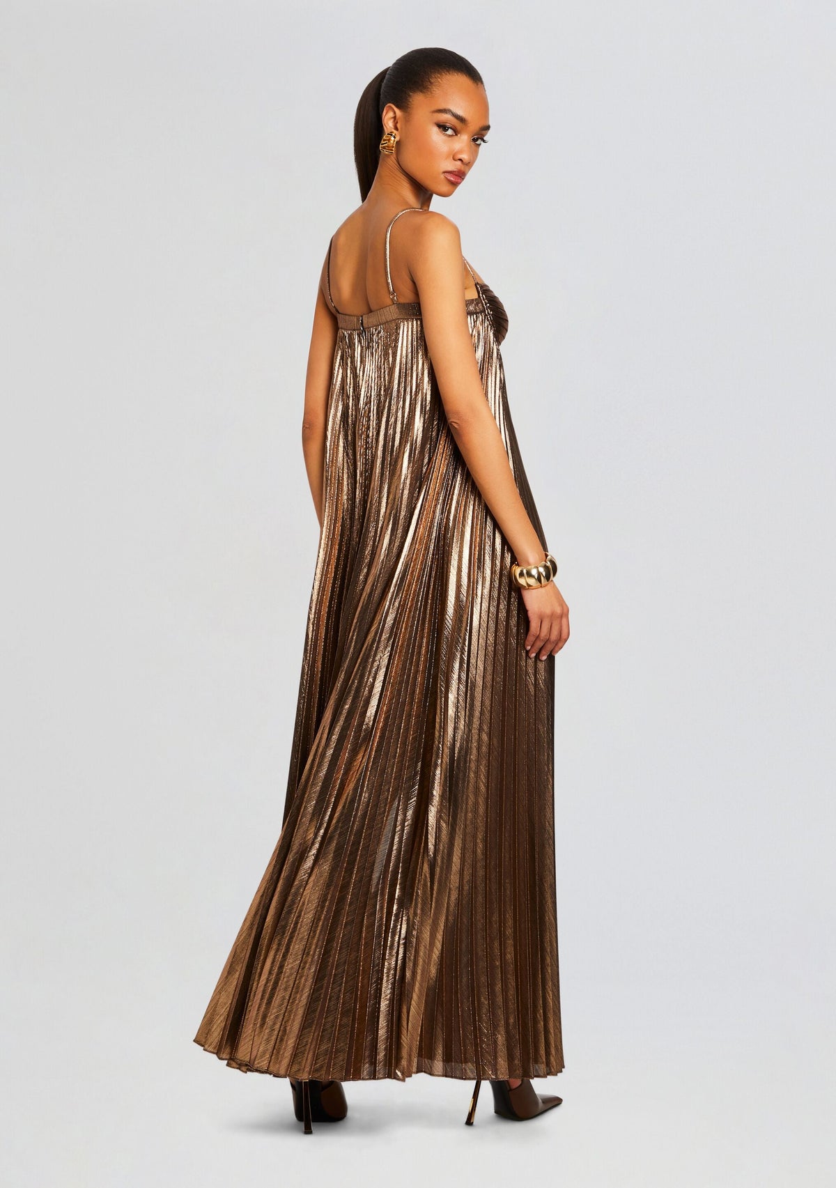 Diana Dress by retrofête in Metallic Bronze, product image 4