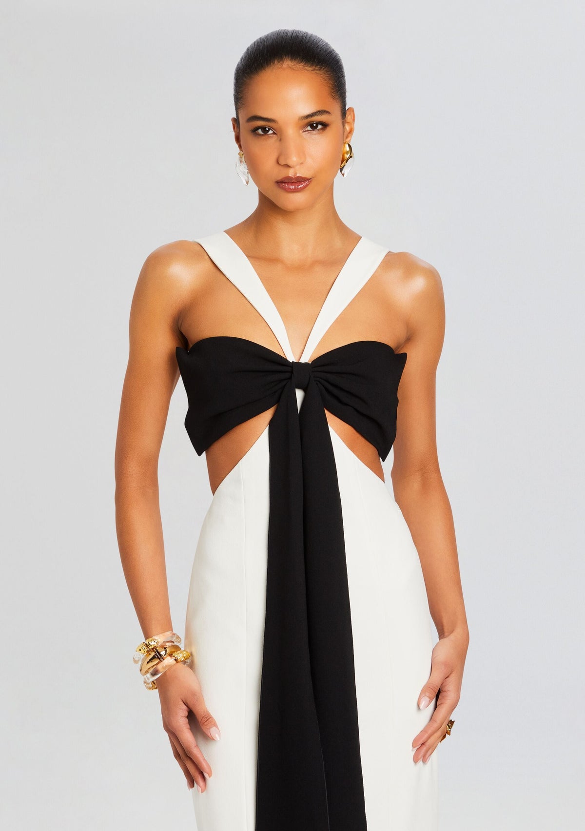 Elizabeth Bowed Evening Gown by Sans Faff in White, product image 5
