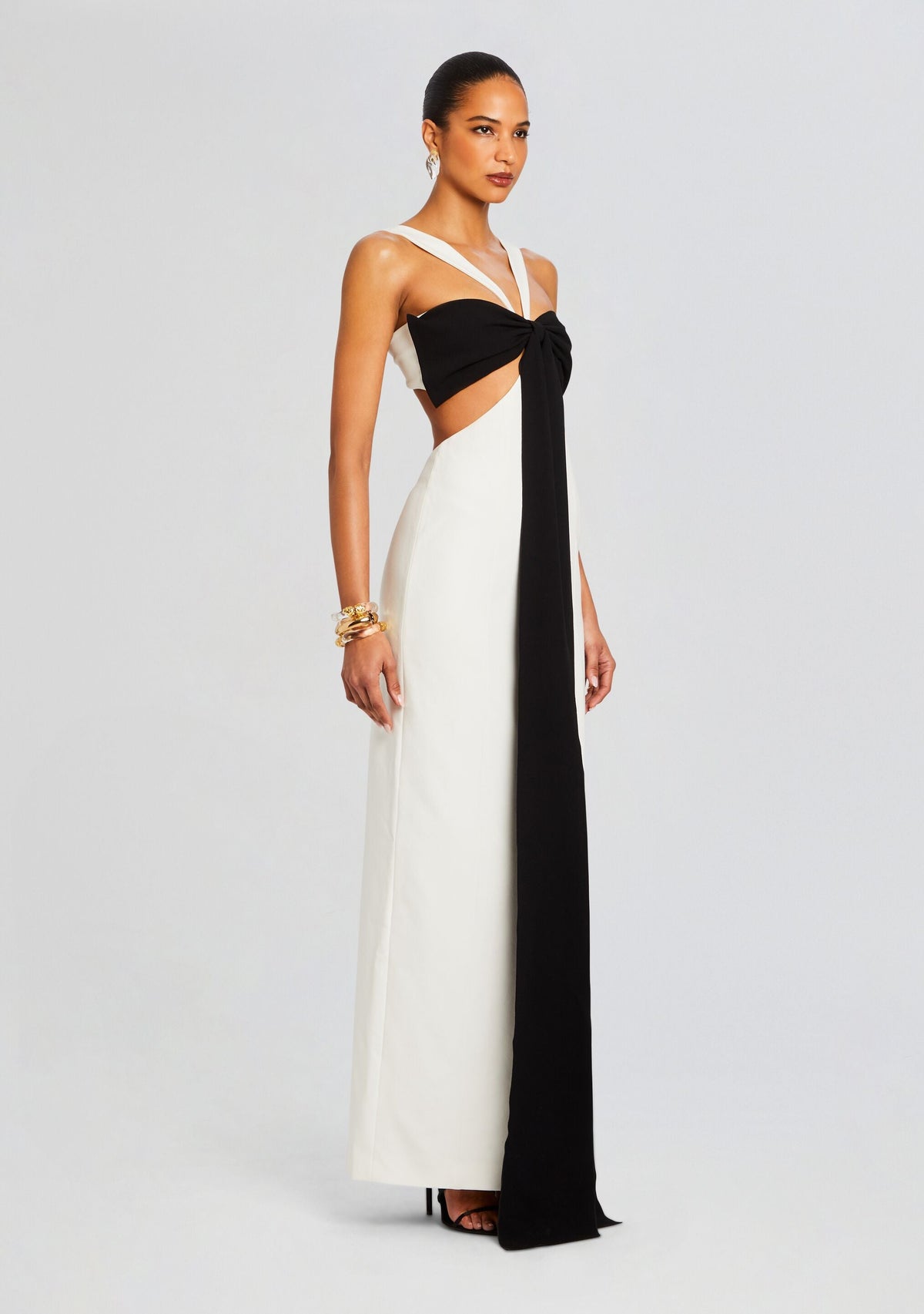 Elizabeth Bowed Evening Gown by Sans Faff in White, product image 3