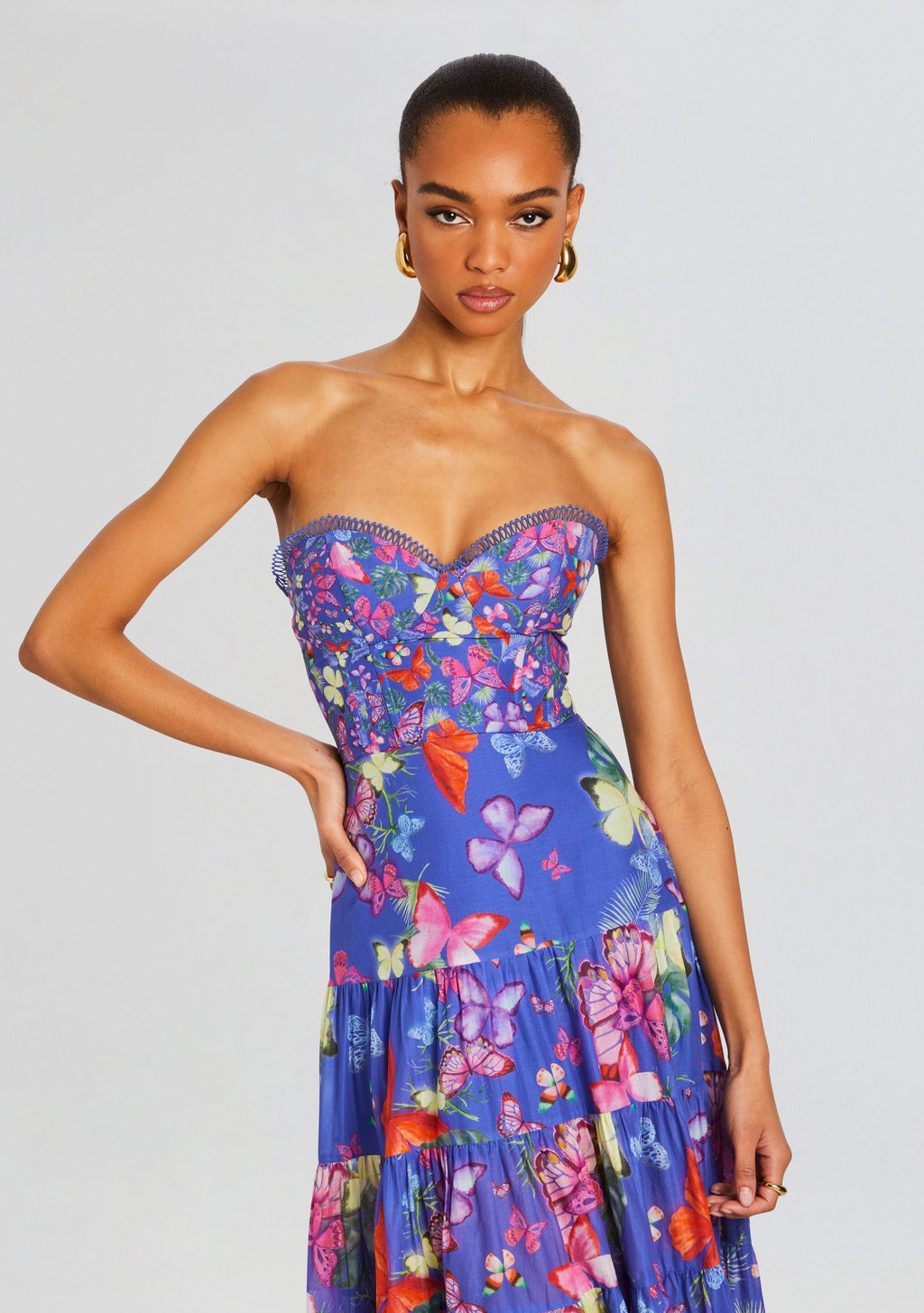 Danny Long Dress by Charo Ruiz in Blue Borbo, product image 5