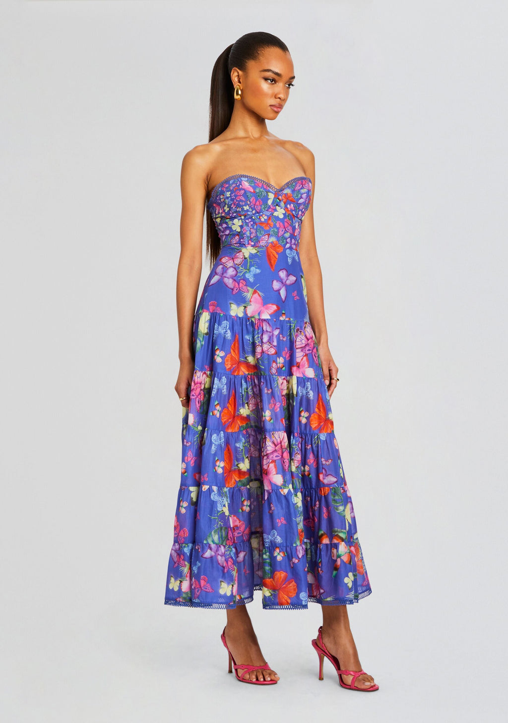 Danny Long Dress by Charo Ruiz in Blue Borbo, product image 3