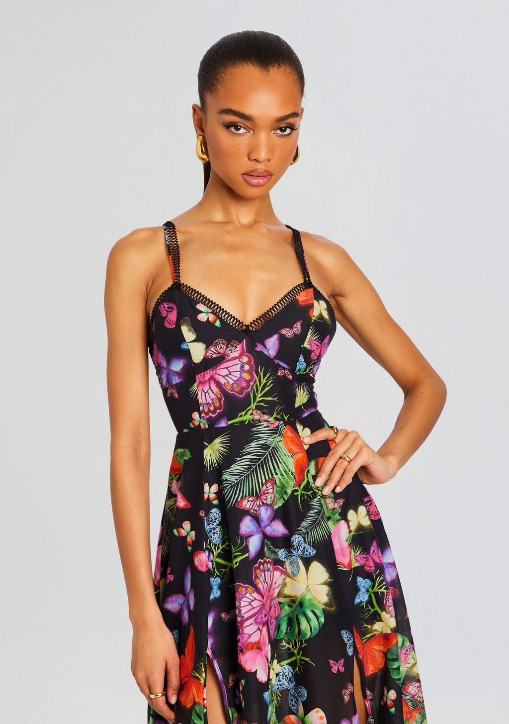 Iraso Long Dress by Charo Ruiz in Black Borbo, product image 5