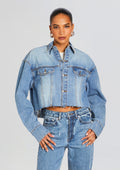 Nicki Denim Jacket by SEROYA in River, product image 1