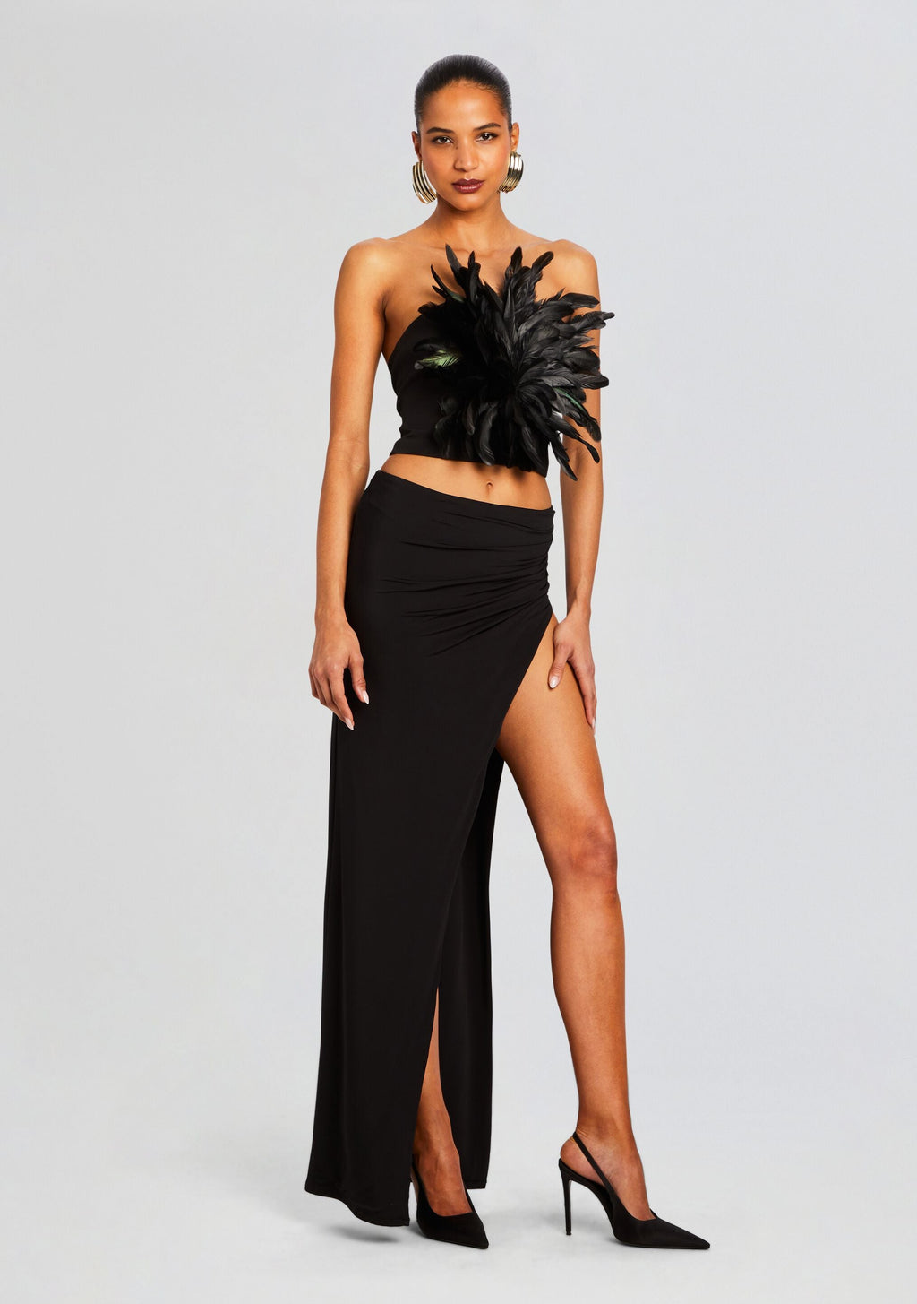 Nicki Feather Top by retrofête in Black, product image 5