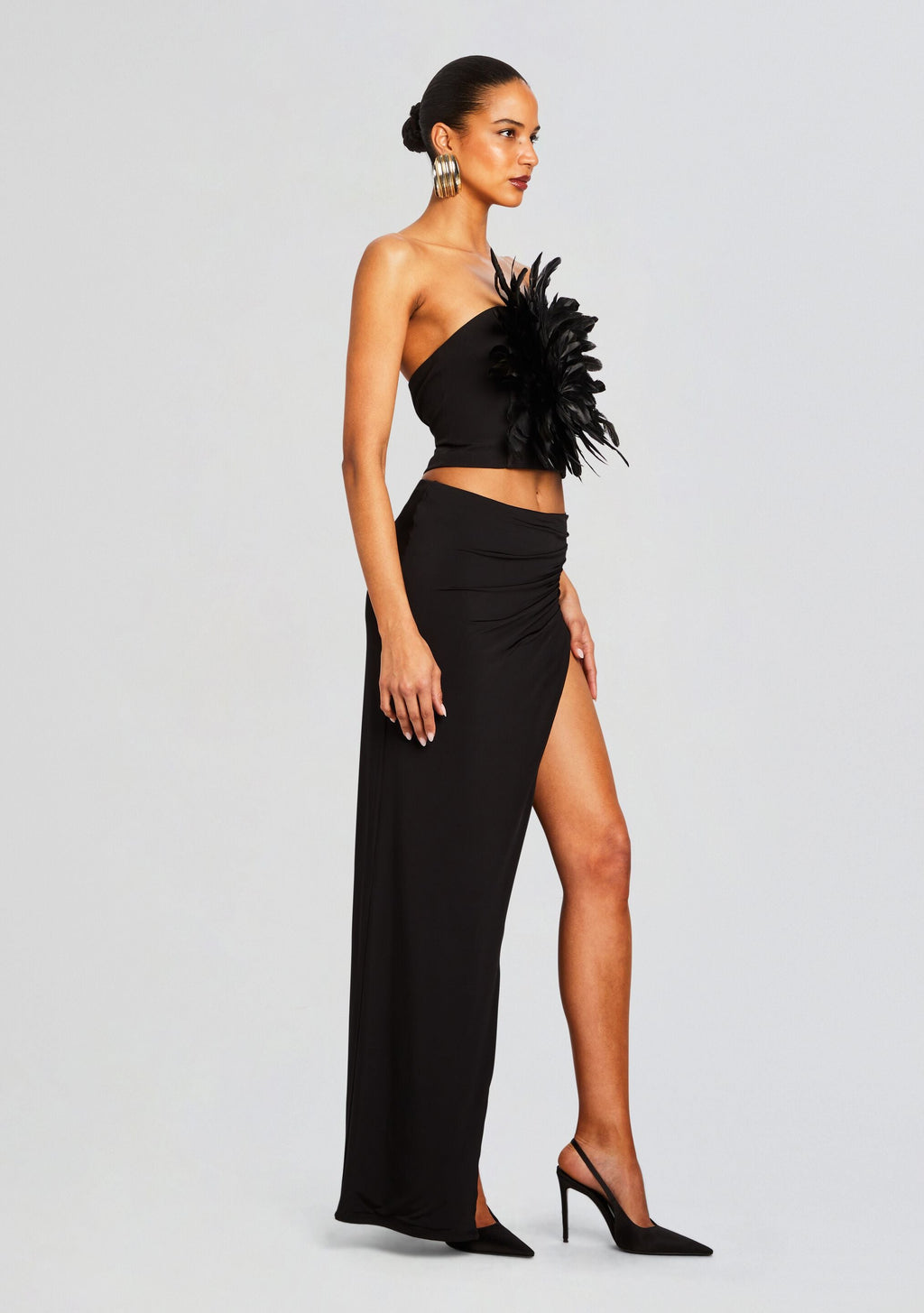 Nicki Feather Top by retrofête in Black, product image 3