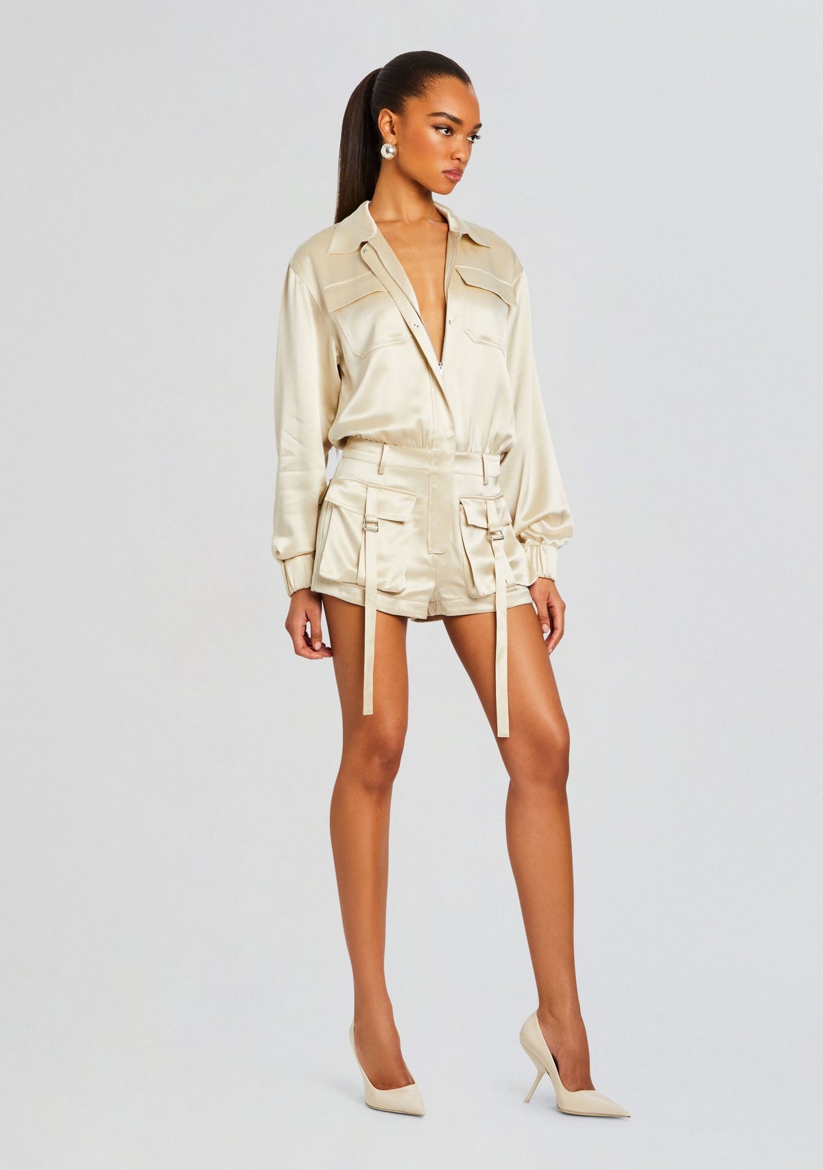 Rosanna Romper by retrofête in Champagne, product image 3