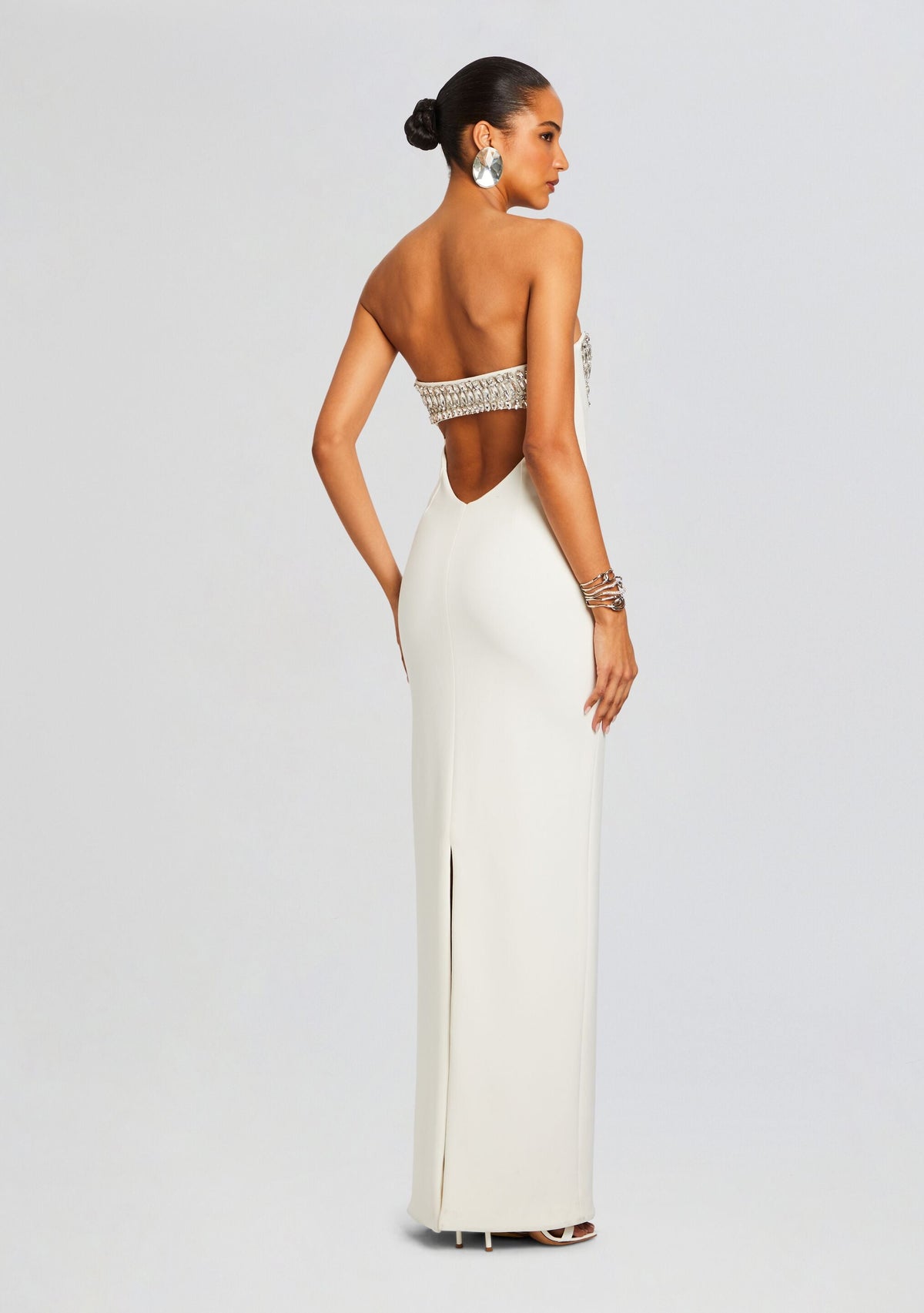 Swan Dress by retrofête in White/Silver, product image 4