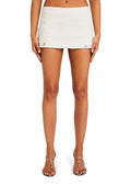 Alix Stretch Denim Skort by SEROYA in White, product image 1