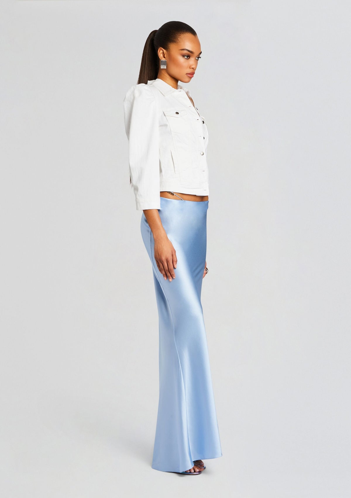 Ada Denim Jacket by retrofête in White, product image 4