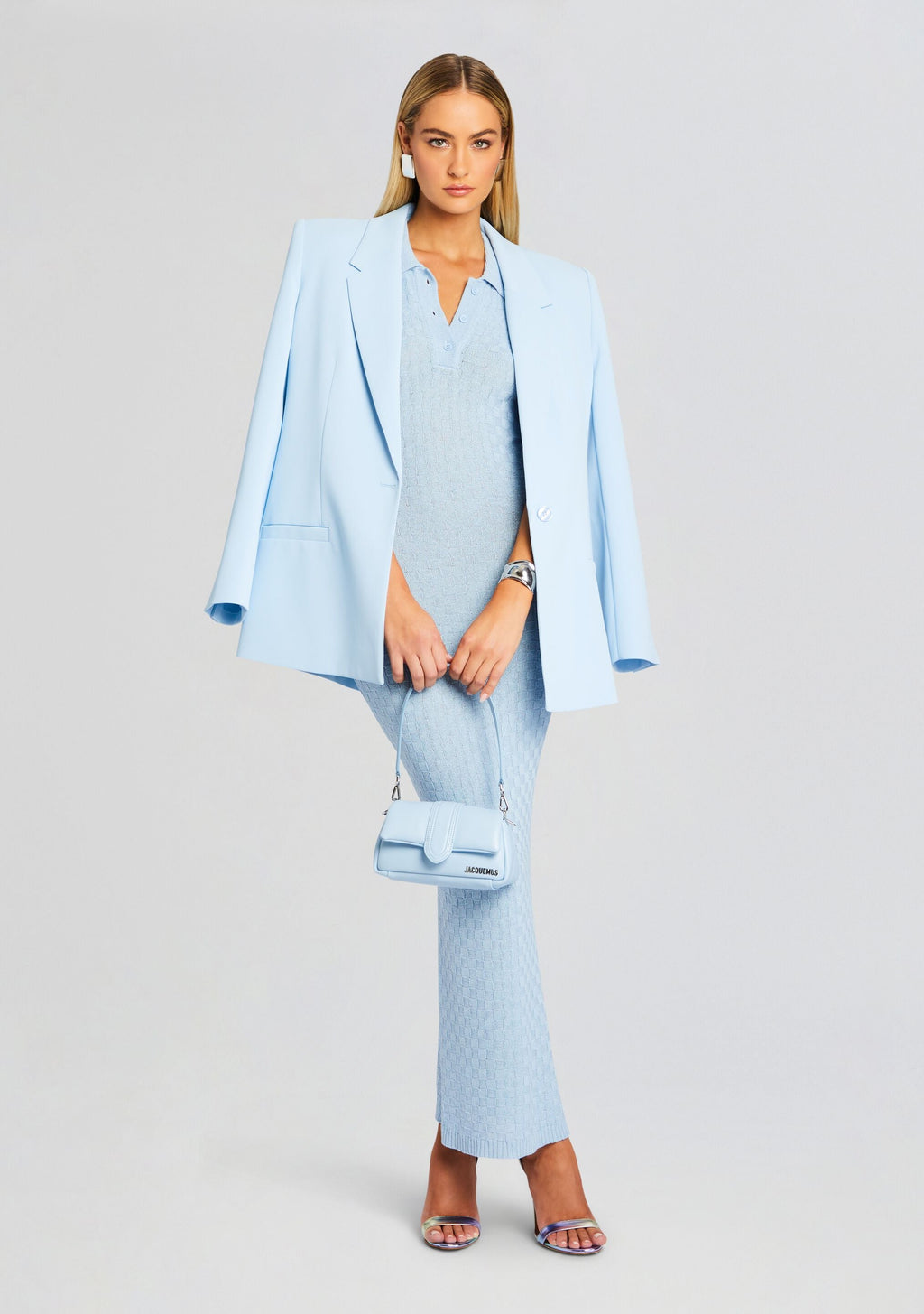 Beacon Knit Dress by SEROYA in Powder Blue, product image 5