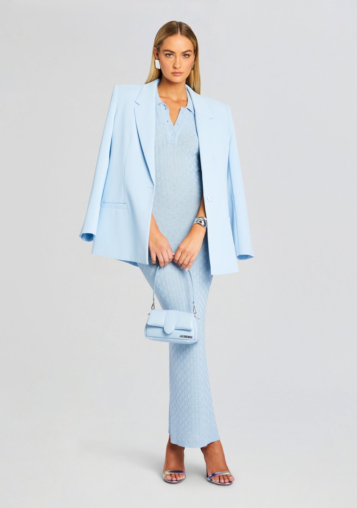 Beacon Knit Dress by SEROYA in Powder Blue, product image 5