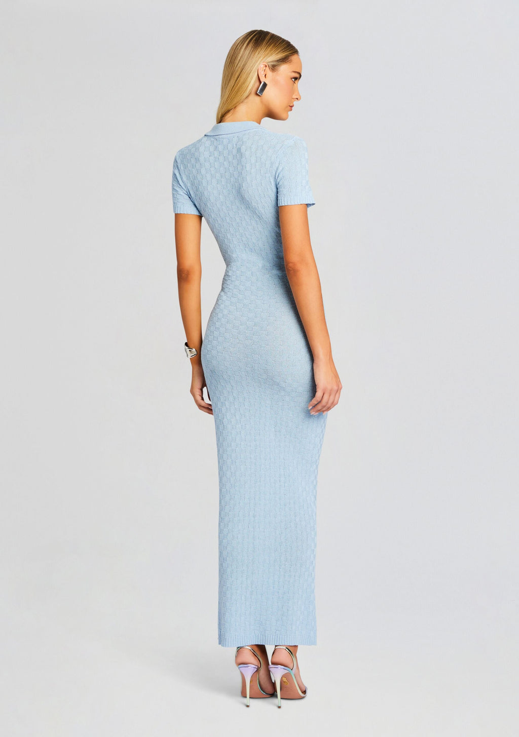 Beacon Knit Dress by SEROYA in Powder Blue, product image 4
