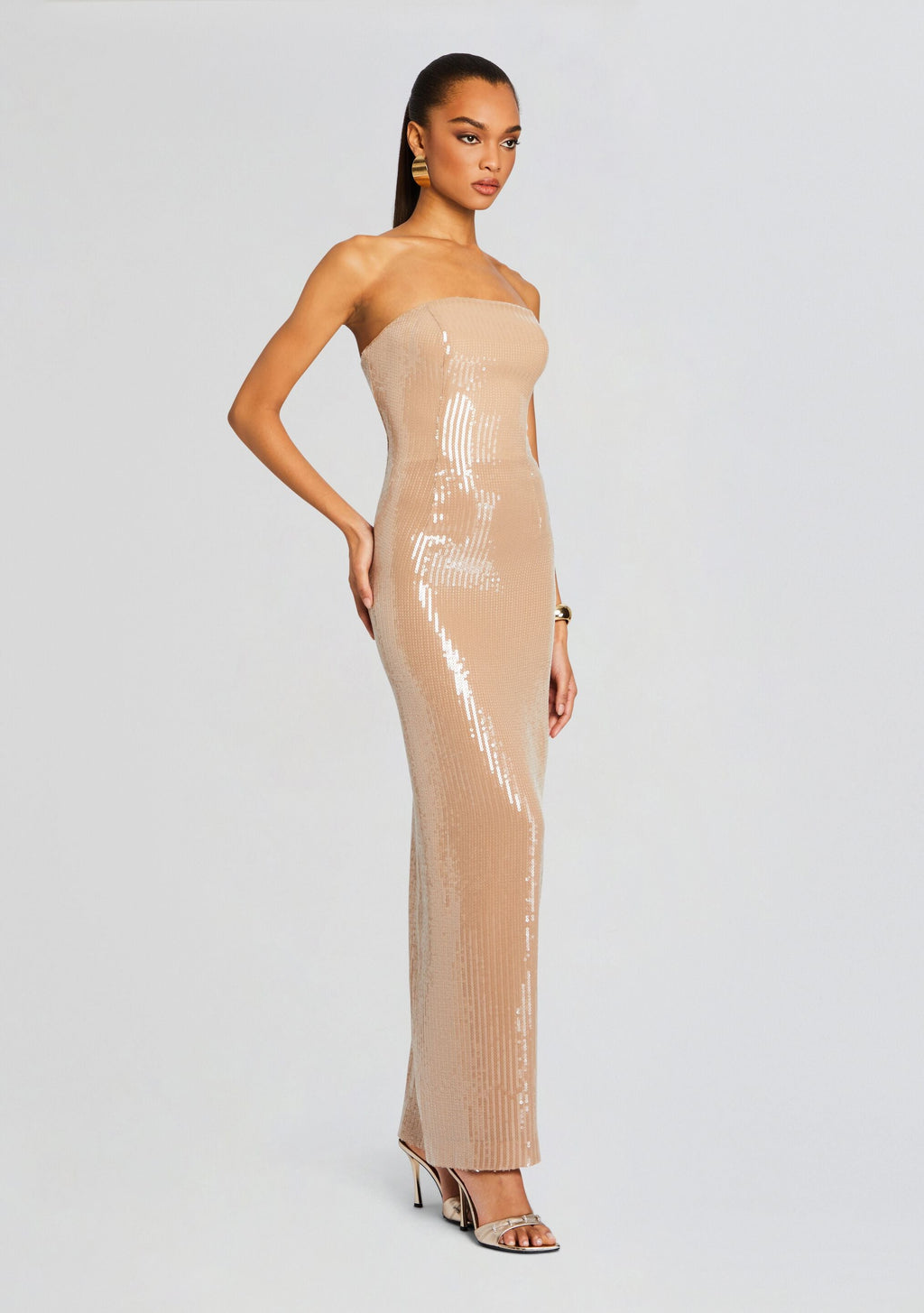 Ember Sequin Dress by retrofête in Latte, product image 3
