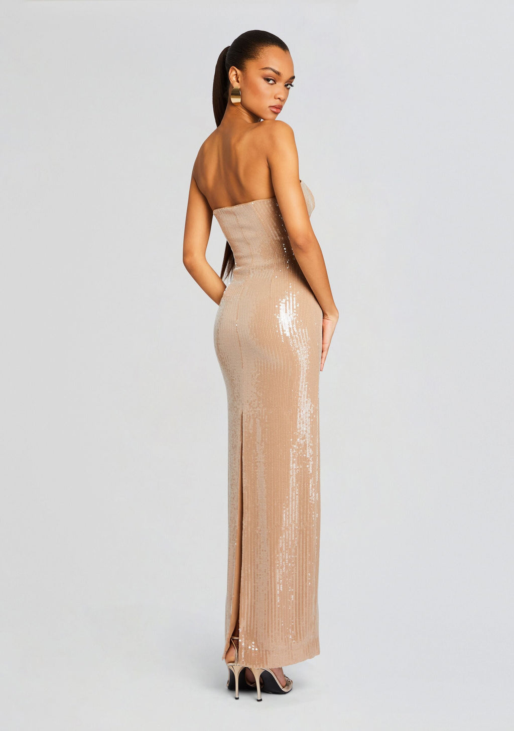 Ember Sequin Dress by retrofête in Latte, product image 4