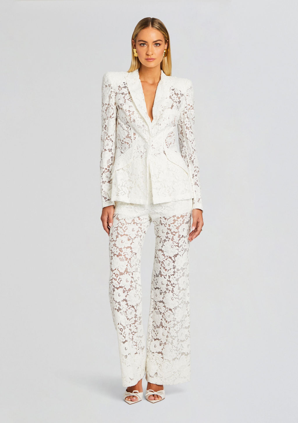 Kensington Lace Blazer by Sans Faff in White, product image 5