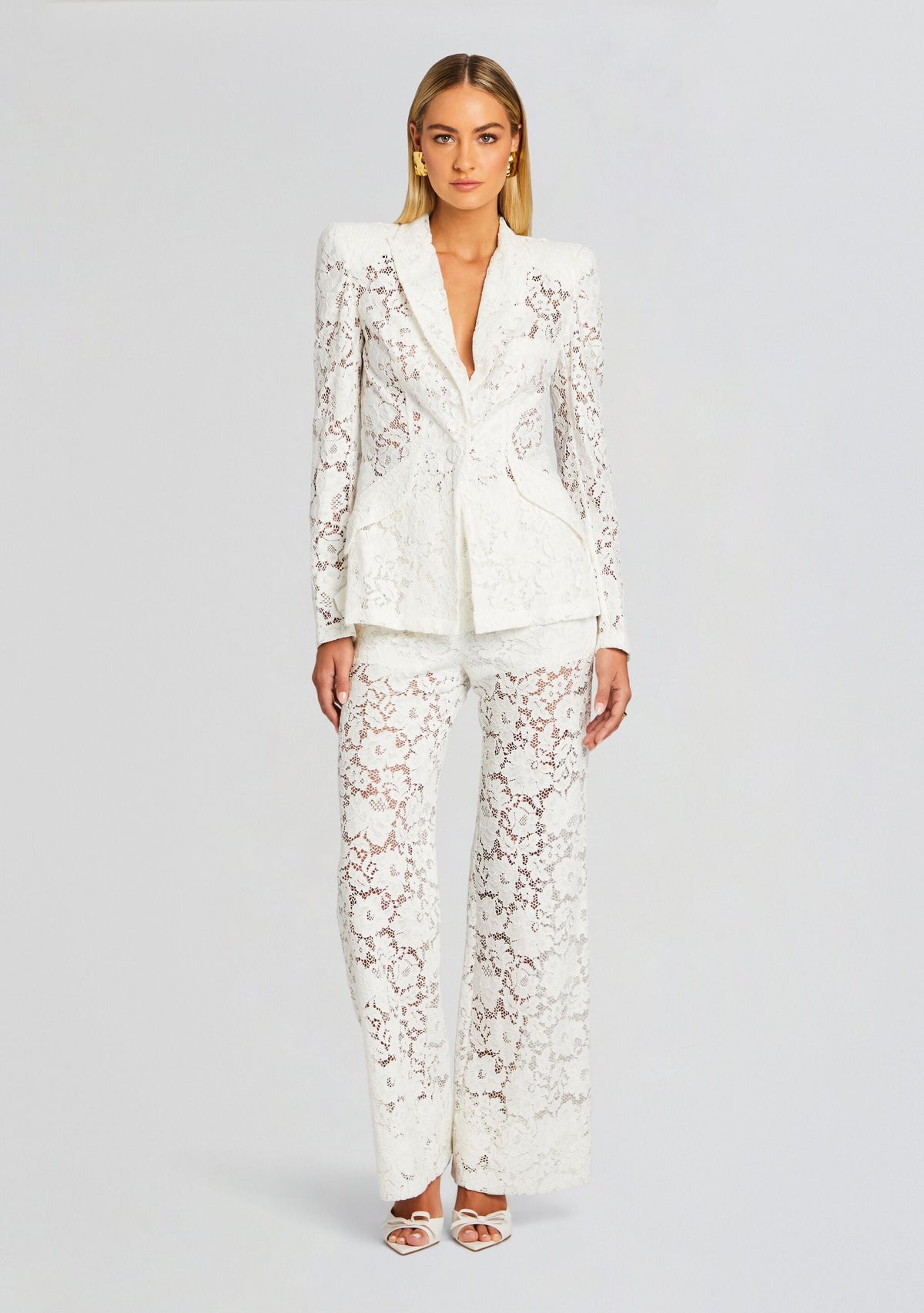 Kensington Lace Blazer by Sans Faff in White, product image 5