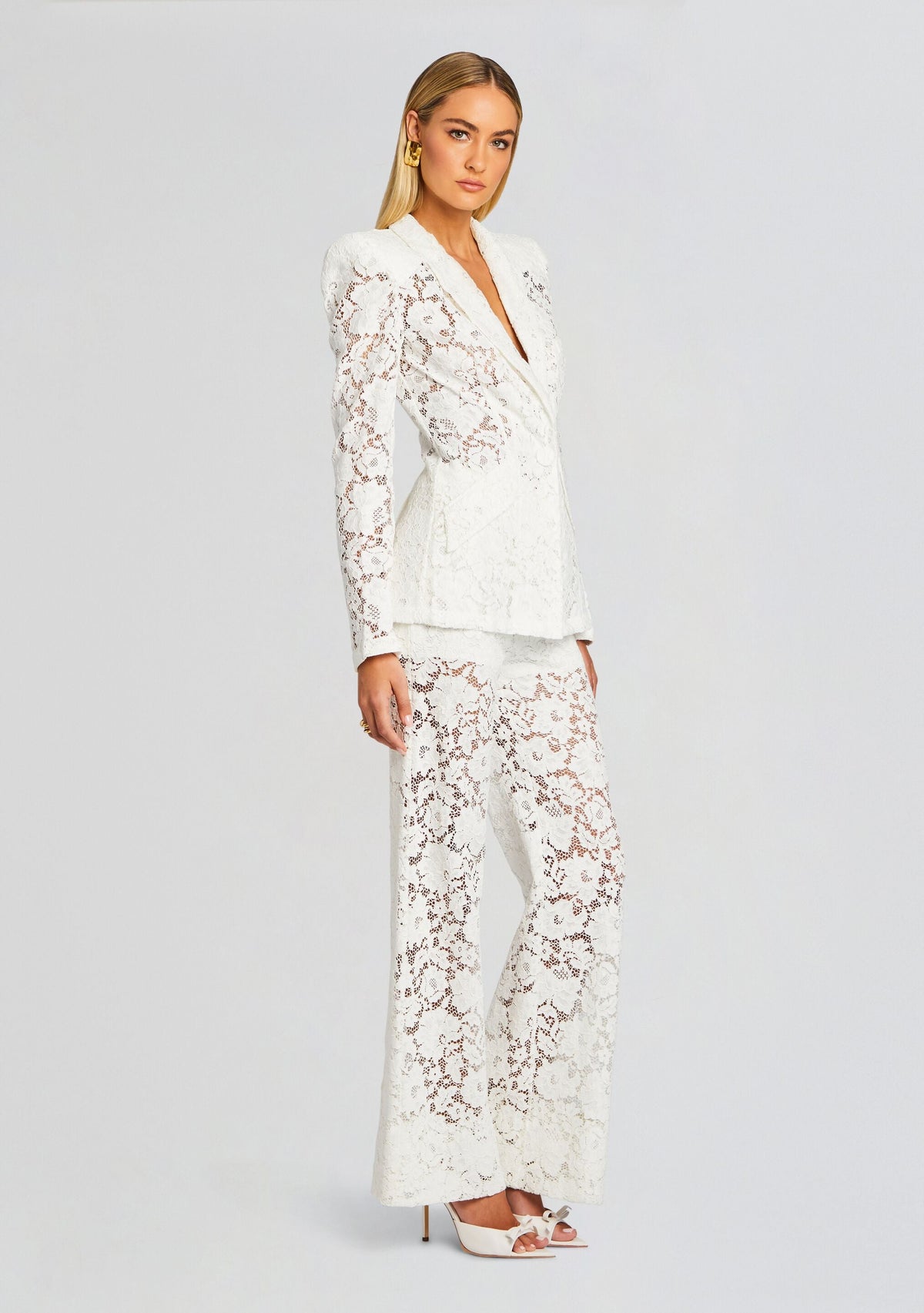Kensington Lace Blazer by Sans Faff in White, product image 3