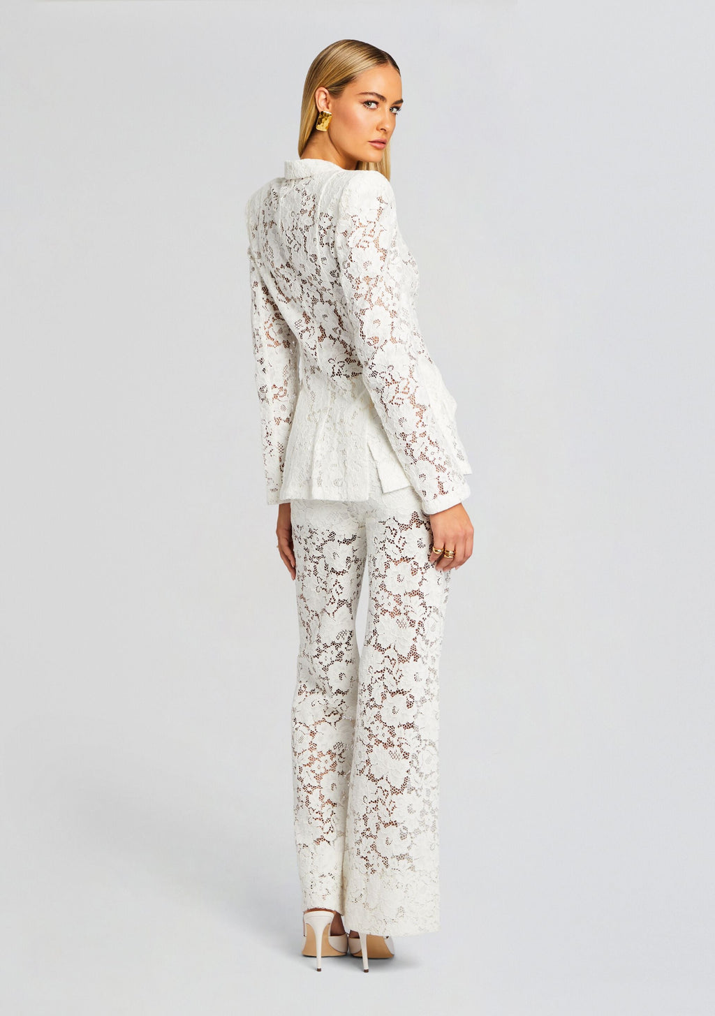 Kensington Lace Blazer by Sans Faff in White, product image 4