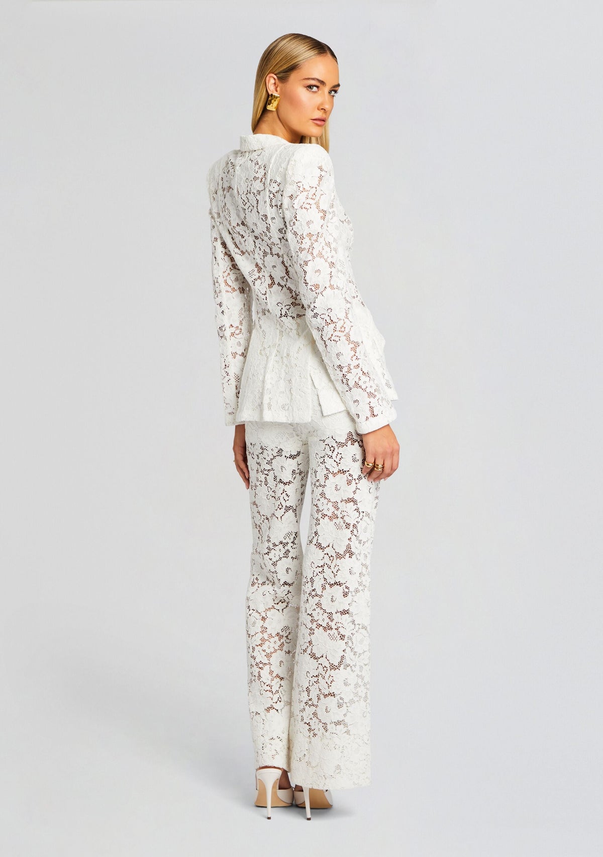 Kensington Lace Blazer by Sans Faff in White, product image 4