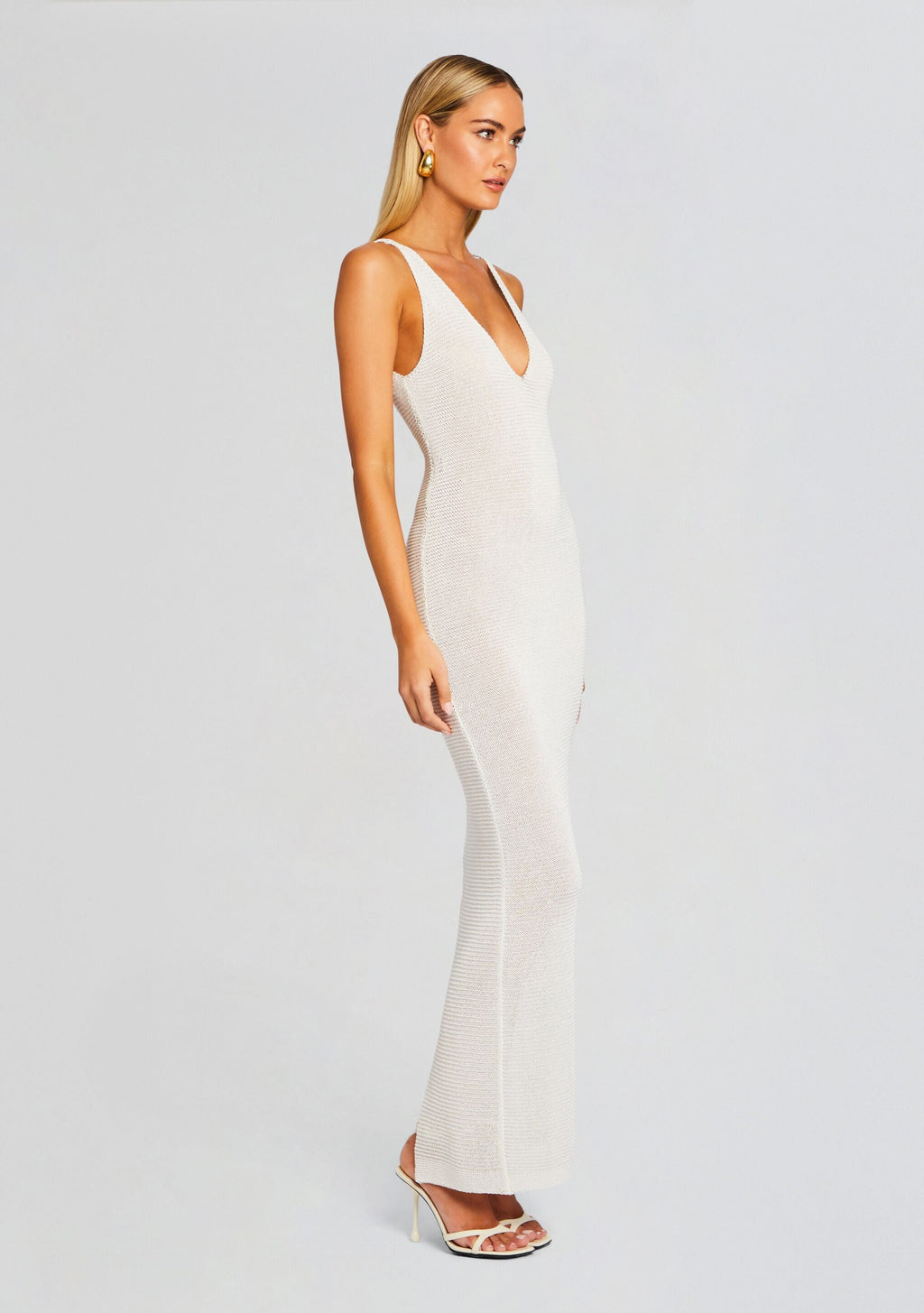 Metallic Dress by Bananhot in White, product image 3