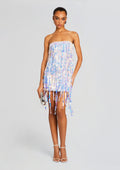Shira Sequin Fringe Crochet Dress by retrofête in Optic White, product image 1