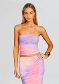 Stratus Mesh Top by SEROYA in Sunset Tie Dye, product image 1