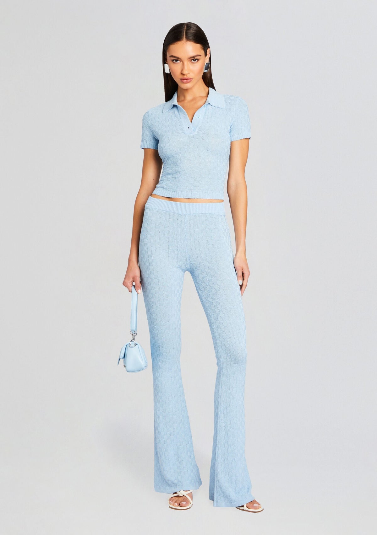 Adelaide Baby Tee by SEROYA in Powder Blue, product image 5