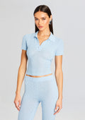 Adelaide Baby Tee by SEROYA in Powder Blue, product image 1