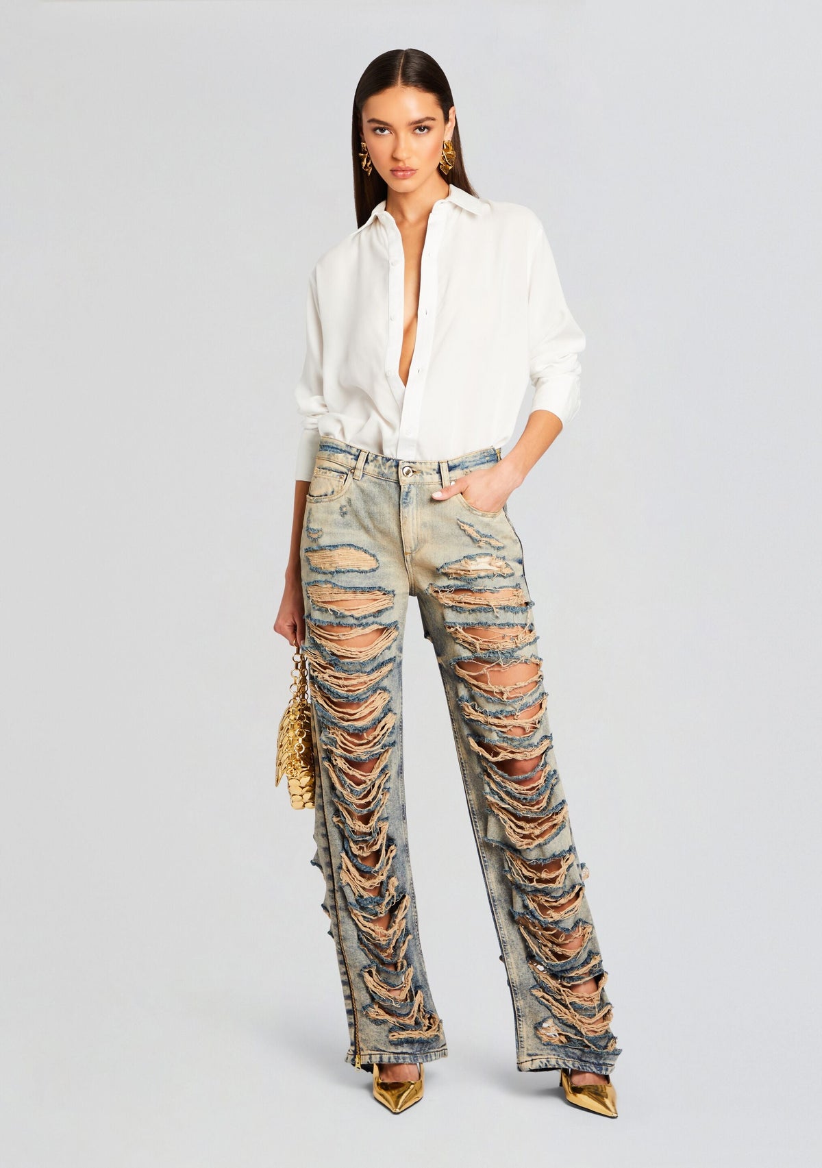 Chanti Denim Pant by retrofête in Amalfi, product image 5