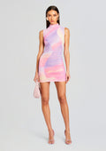 Dawn Mesh Dress by SEROYA in Sunset Tie Dye, product image 1