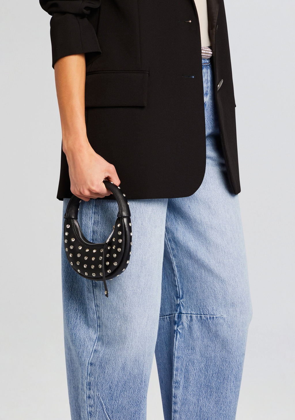 Elodie Small Bag by retrofête in Black/Silver, product image 2
