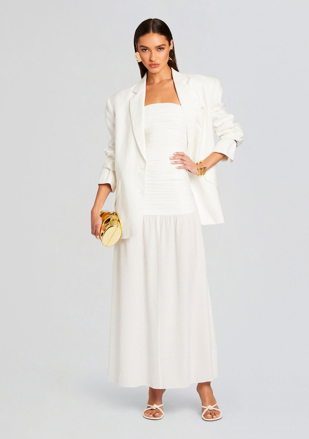 Gardenia Maxi Dress by SEROYA in Porcelain, product image 5