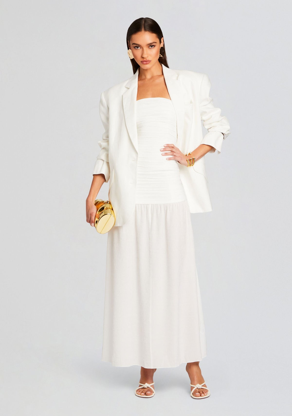 Gardenia Maxi Dress by SEROYA in Porcelain, product image 5