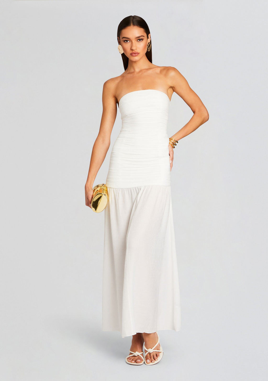 Gardenia Maxi Dress by SEROYA in Porcelain, product image 1