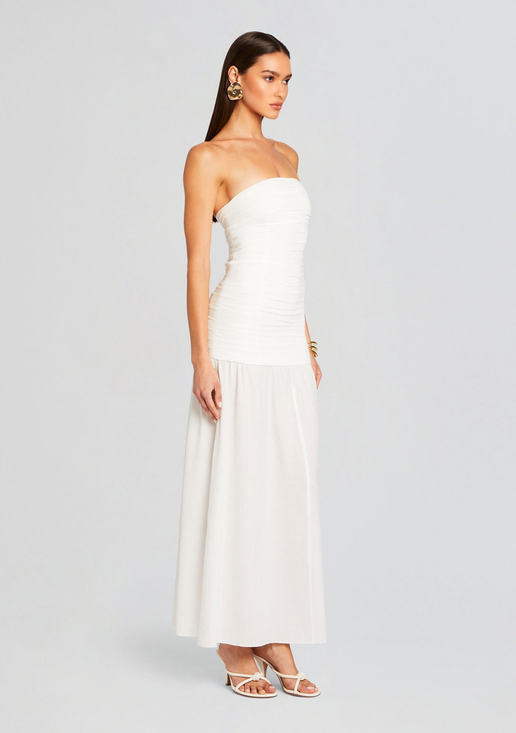 Gardenia Maxi Dress by SEROYA in Porcelain, product image 3