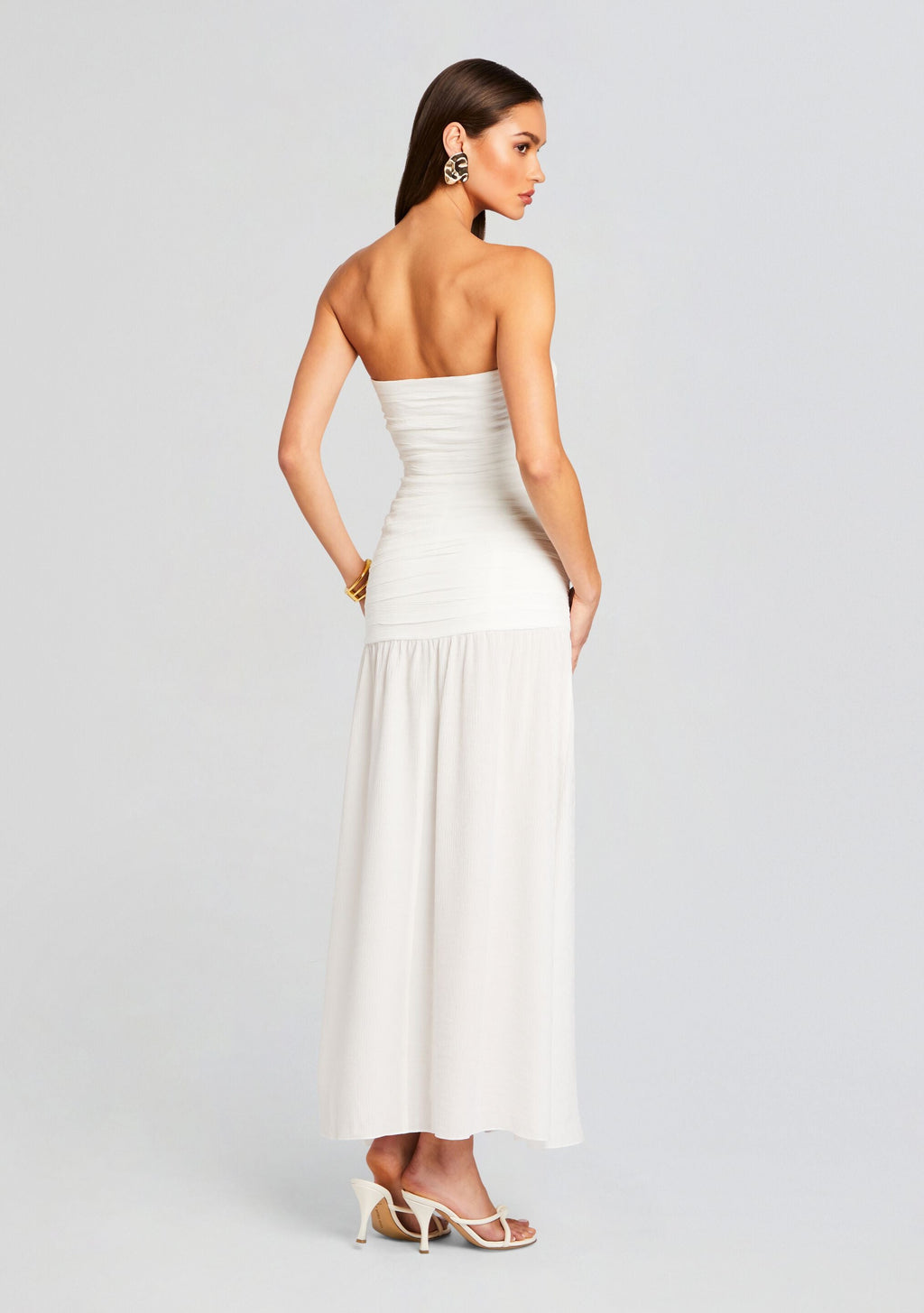Gardenia Maxi Dress by SEROYA in Porcelain, product image 4